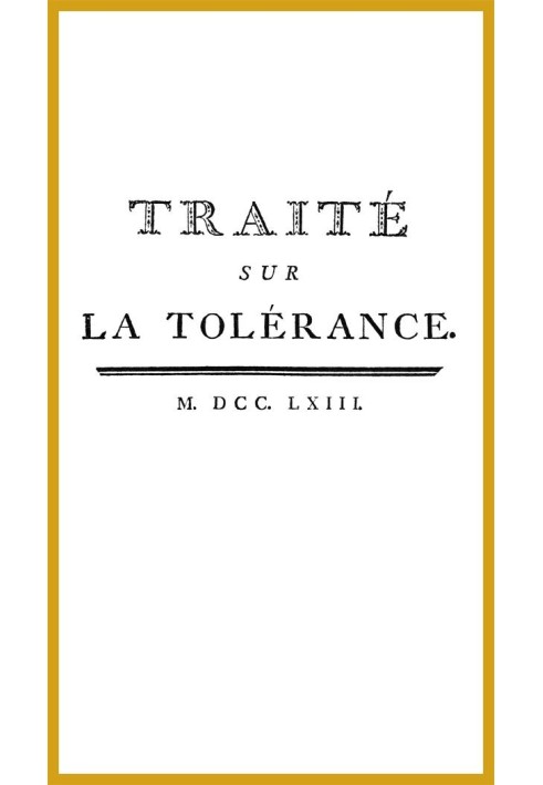 Treatise on Tolerance