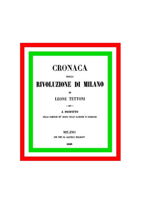 Chronicle of the Milan revolution