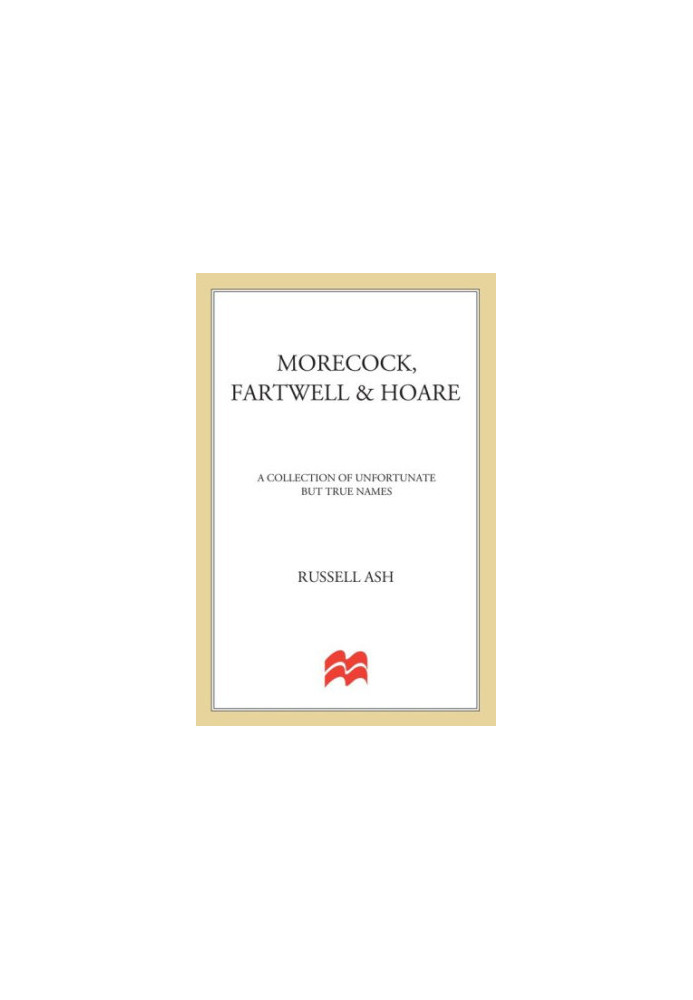 Morecock, Fartwell, & Hoare : a collection of unfortunate but true names