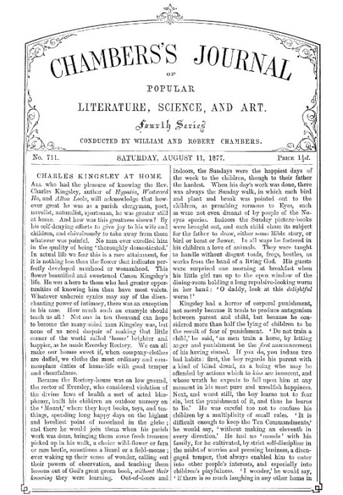 Chambers's Journal of Popular Literature, Science, and Art, № 711, 11 серпня 1877 р.