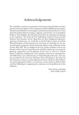 Redefining Sovereignty in International Economic Law