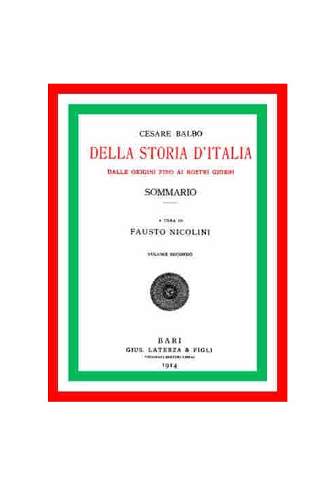 З історії Італії від її виникнення до наших днів, короткий зміст. v. 2
