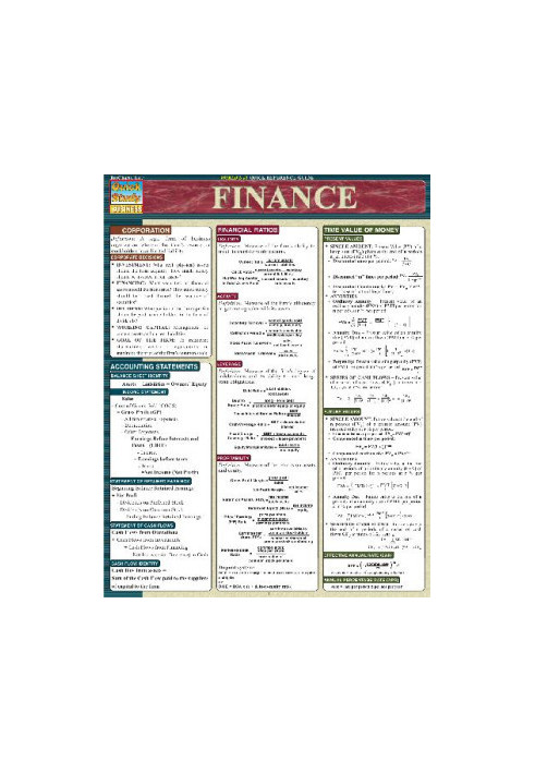BarCharts QuickStudy Finance