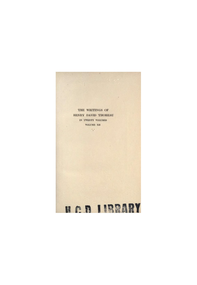 The Writings of Henry David Thoreau in 20 Volumes
