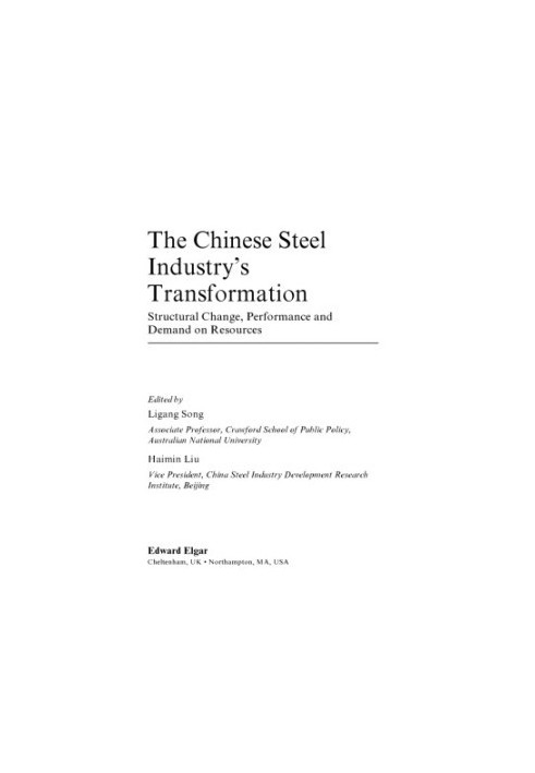 The Chinese Steel Industry’s Transformation : Structural Change, Performance and Demand on Resources