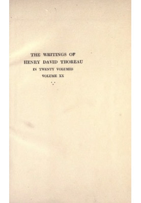 The Writings of Henry David Thoreau in 20 Volumes