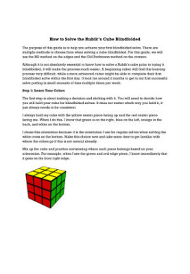 How to Solve the Rubik’s Cube Blindfolded