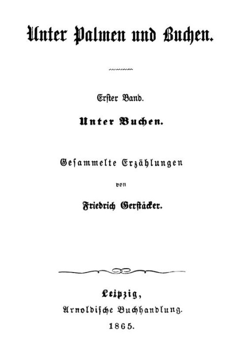 Під пальмами і буками. Перший том. Під буками. Зібрані оповідання.