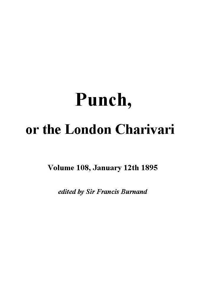 Панч, або Лондонський чаріварі, 12 січня 1895 року