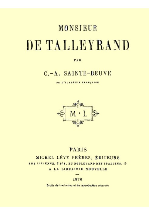 Monsieur de Talleyrand