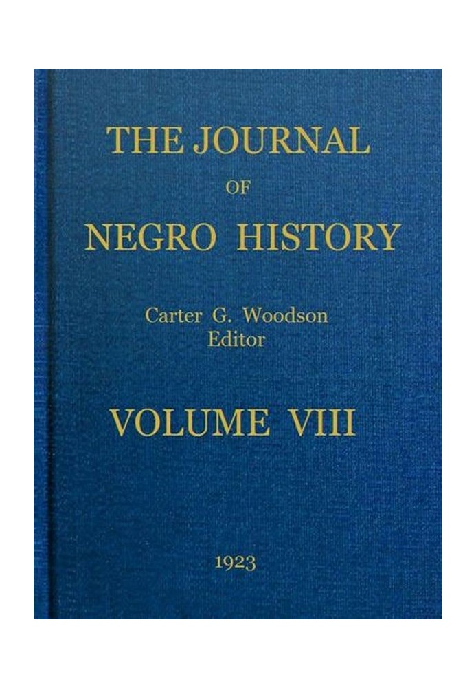 Журнал історії негрів, том 8, 1923 р