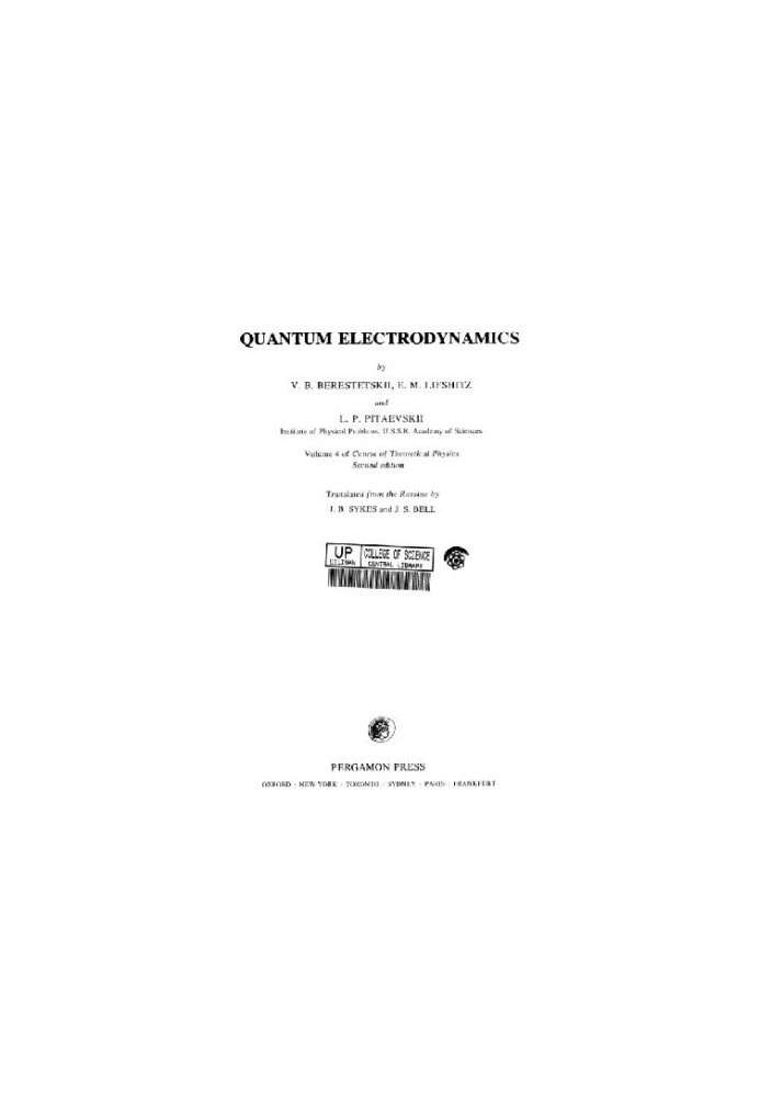 Quantum Electrodynamics