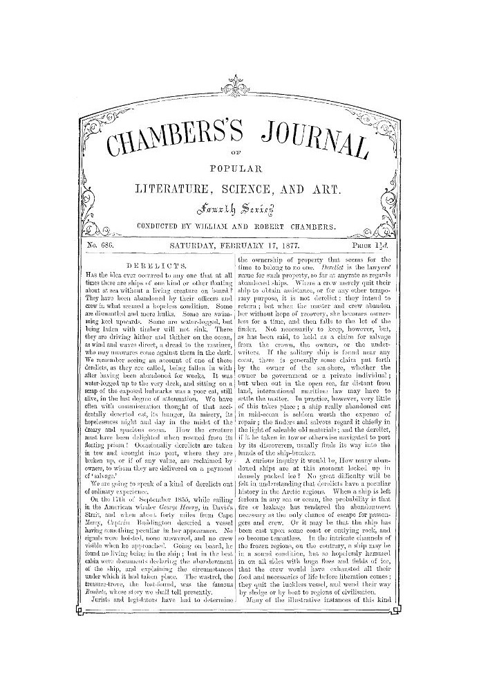 Chambers's Journal of Popular Literature, Science, and Art, No. 686 February 17, 1877