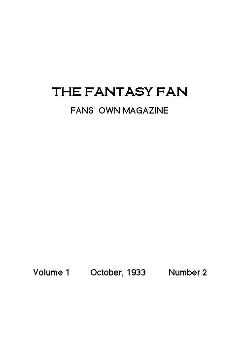 The Fantasy Fan, жовтень 1933 р. The Fan's Own Magazine