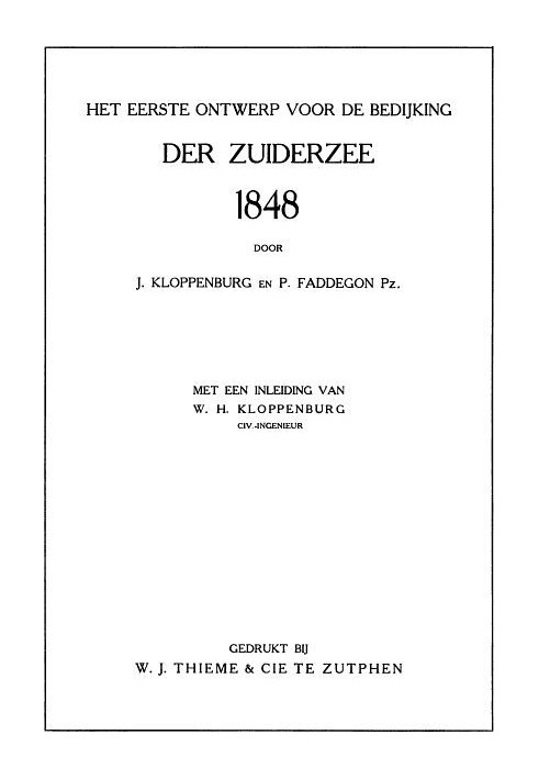 Перший проект дамби Zuiderzee, 1848 рік