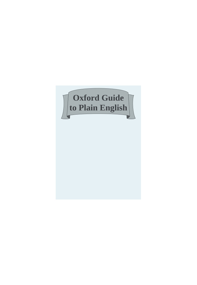 Oxford Guide to Plain English