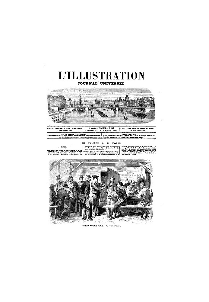 L'Illustration, № 1607, 13 грудня 1873 р