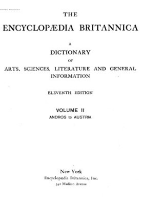 Encyclopedia Britannica - A dictionary of arts, sciences, literature and general information 11 ed. in 29 v. Volume 02 Andros