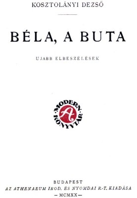 Béla, the fool
