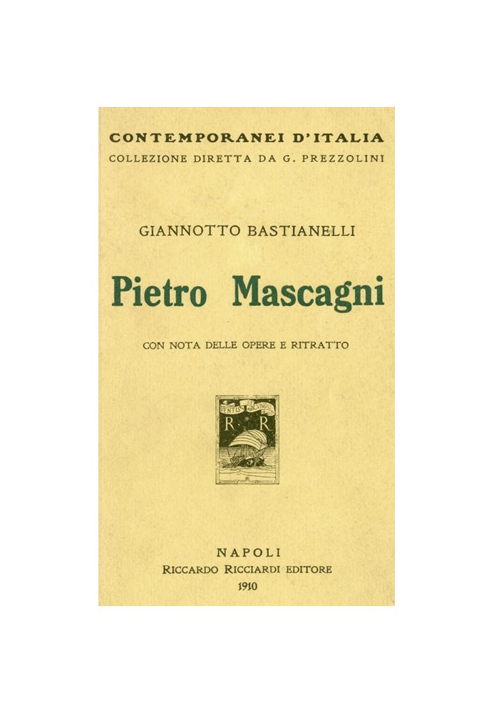 П'єтро Масканьї з примітками до творів і портретом