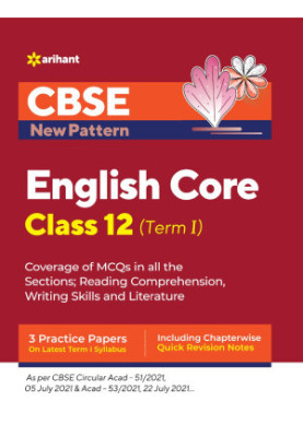 CBSE New Pattern English Core Class 12 for 2021-22 Exam (MCQs based book for Term 1)