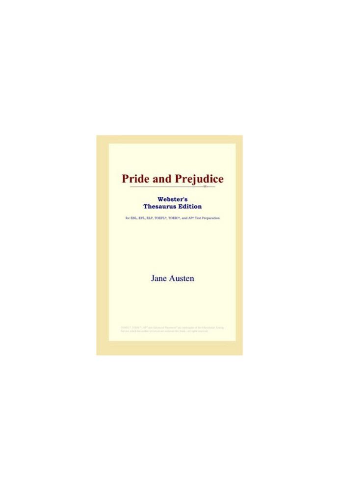 Pride and Prejudice (Webster's Thesaurus Edition)