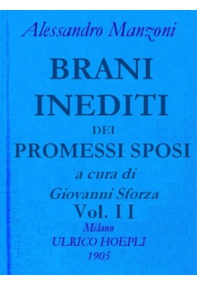Unpublished songs from The Betrothed, vol. 2 Works by Alessandro Manzoni vol. 2 part 2