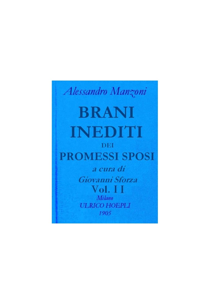 Неопубліковані пісні з The Betrothed, t. 2 Твори Алессандро Манцоні том. 2 частина 2