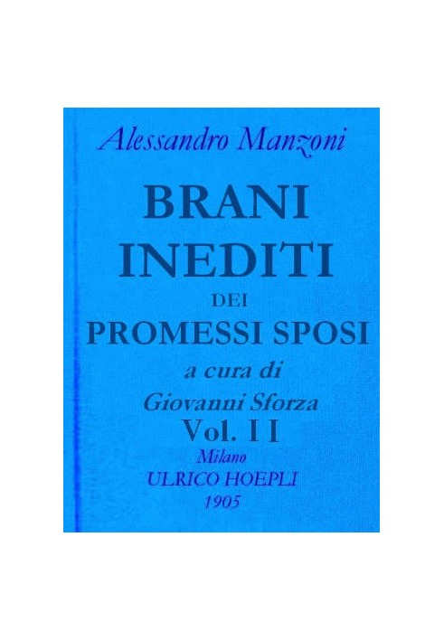 Неопубліковані пісні з The Betrothed, t. 2 Твори Алессандро Манцоні том. 2 частина 2