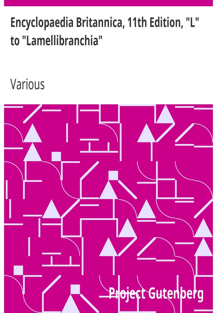 Британська енциклопедія, 11-е видання, від «L» до «Lamellibranchia», том 16, частина 1