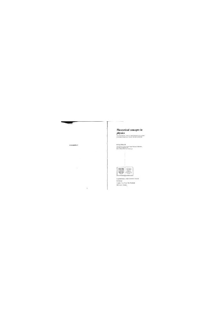 Theoretical concepts in physics: an alternative view of theoretical reasoning in physics for final-year undergraduates