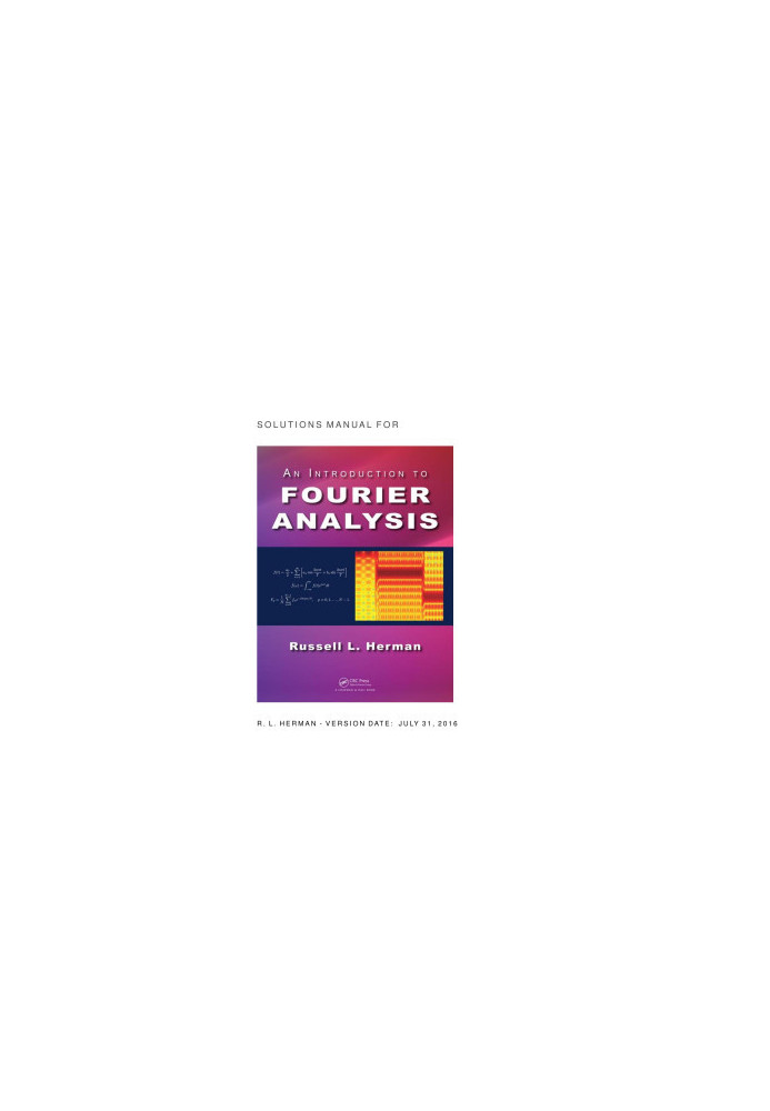 Solutions Manual for An Introduction To Fourier Analysis