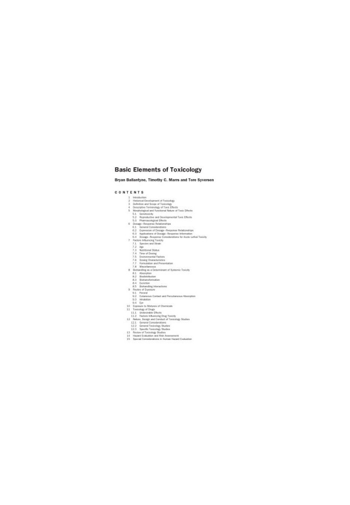 General, applied and system toxicology
