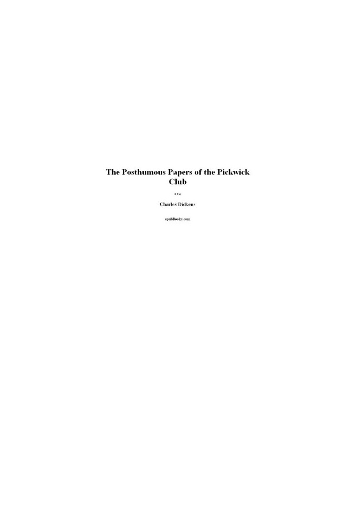 The Pickwick Papers