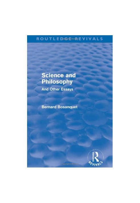 Science and philosophy : and other essays