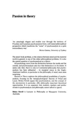 Passion in theory : conceptions of Freud and Lacan