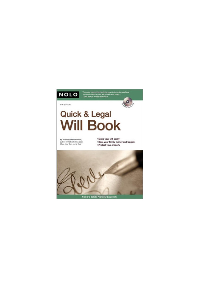 Quick & Legal Will Book, 5th edition