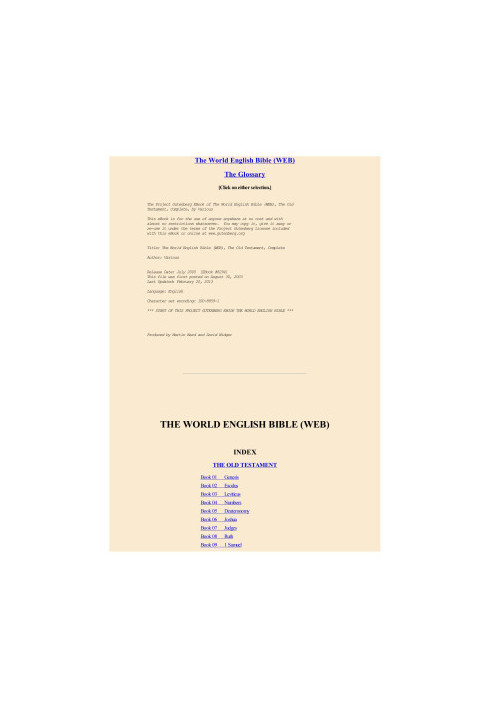 The World English Bible (WEB)