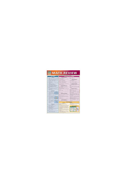 Math Review (QuickStudy Academic)