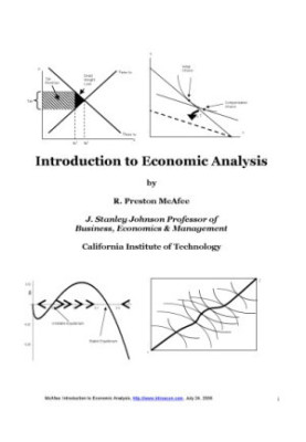 Introduction to economic analysis