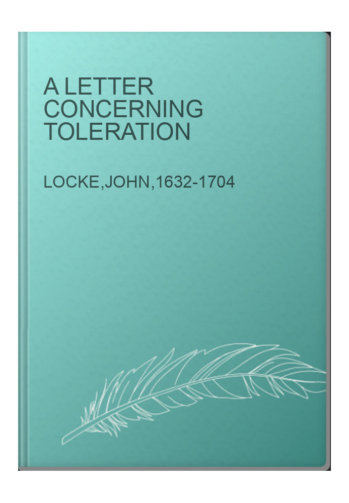 A Letter Concerning Toleration