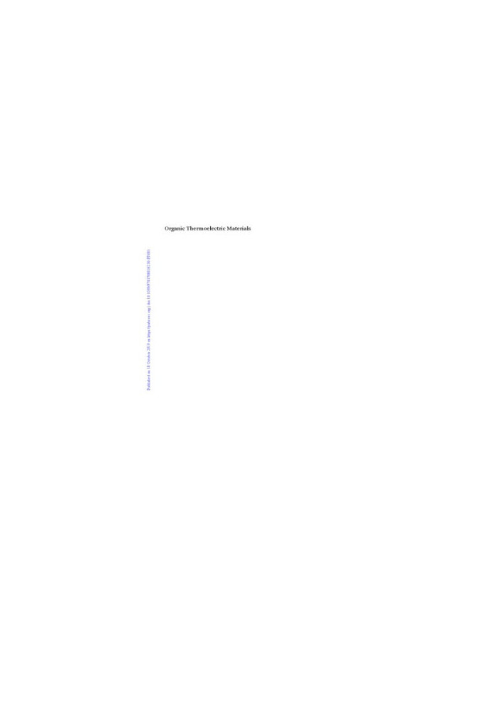 Organic Thermoelectric Materials