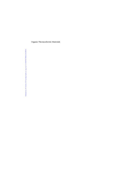 Organic Thermoelectric Materials