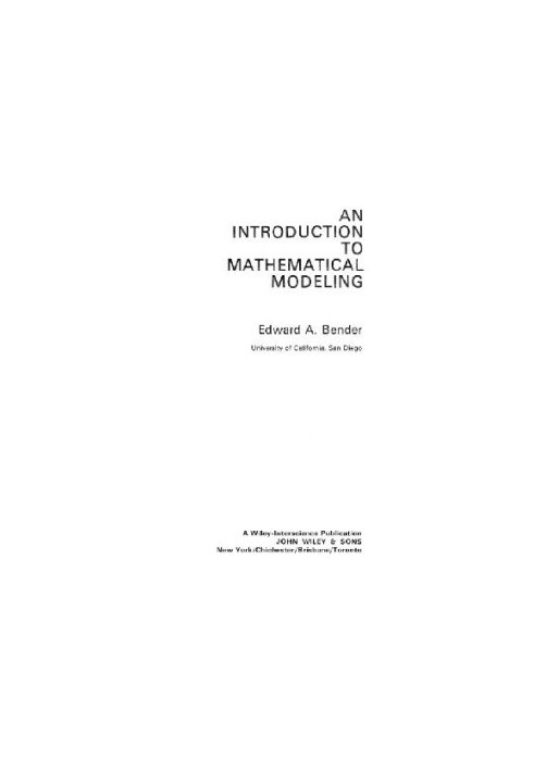An introduction to mathematical modeling