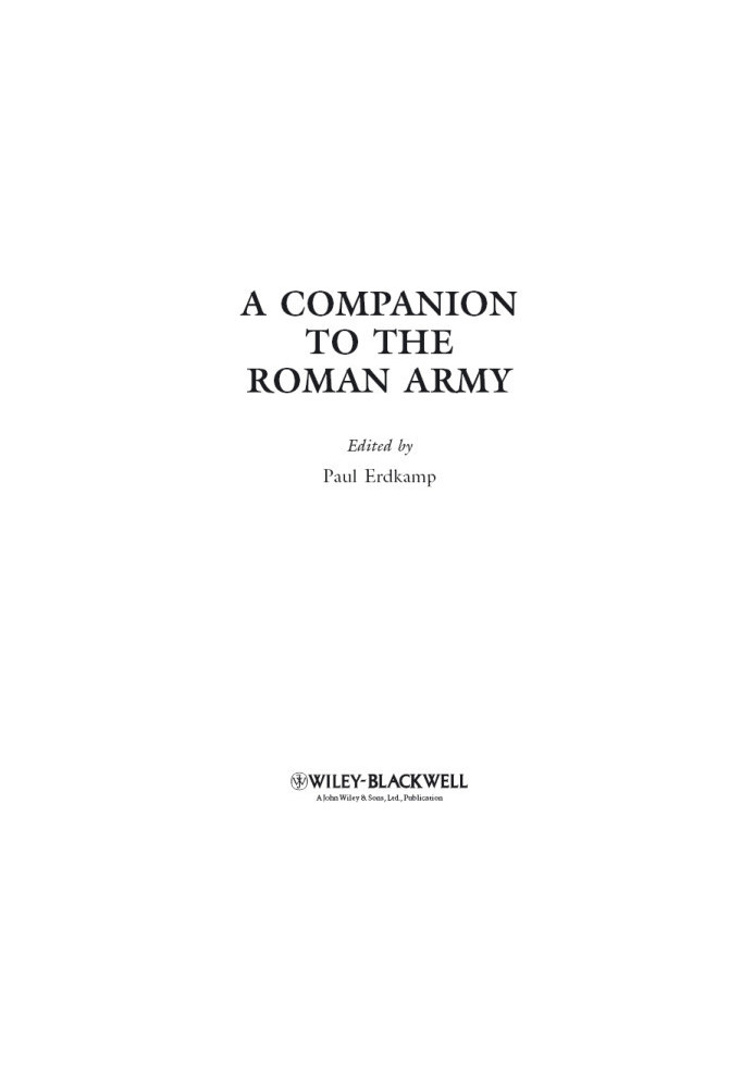 A Companion to the Roman Army