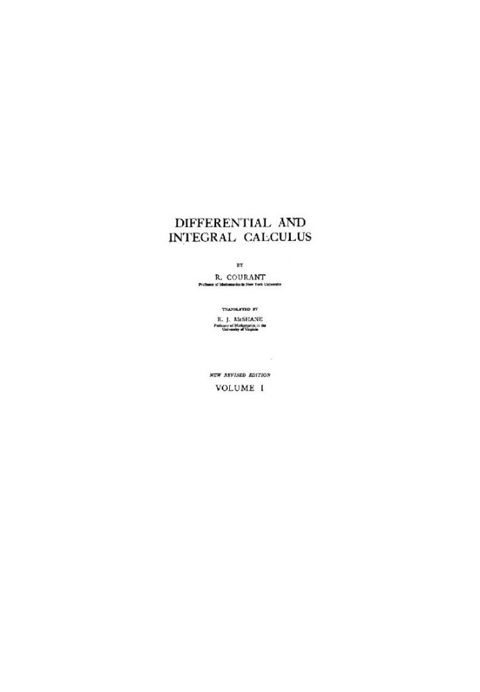 Differential and Integral Calculus