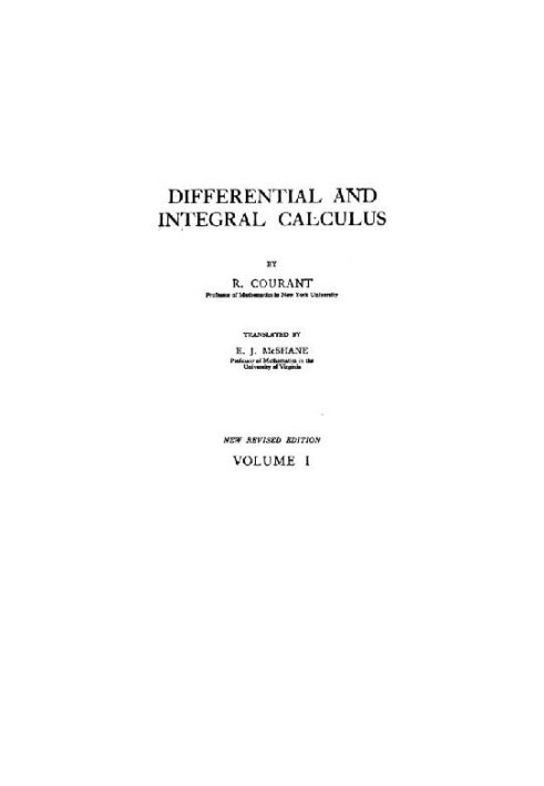Differential and Integral Calculus