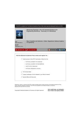 Advancing Diversity in the US Industrial Science and Engineering Workforce: Summary of a Workshop