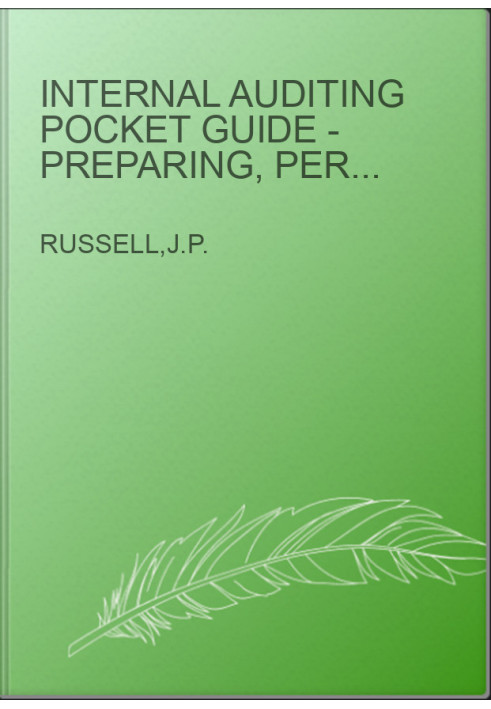 Internal Auditing Pocket Guide - Preparing, Performing, Reporting, and Follow-Up