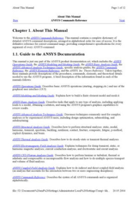 ANSYS Command Reference